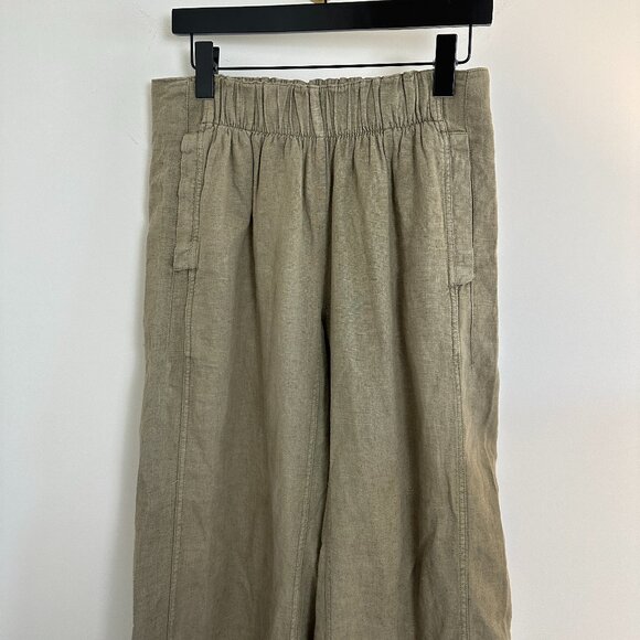 FREE PEOPLE Days End Pull-On Linen Blend Wide Leg Pants in Caiman Size X-Small - Picture 4 of 11